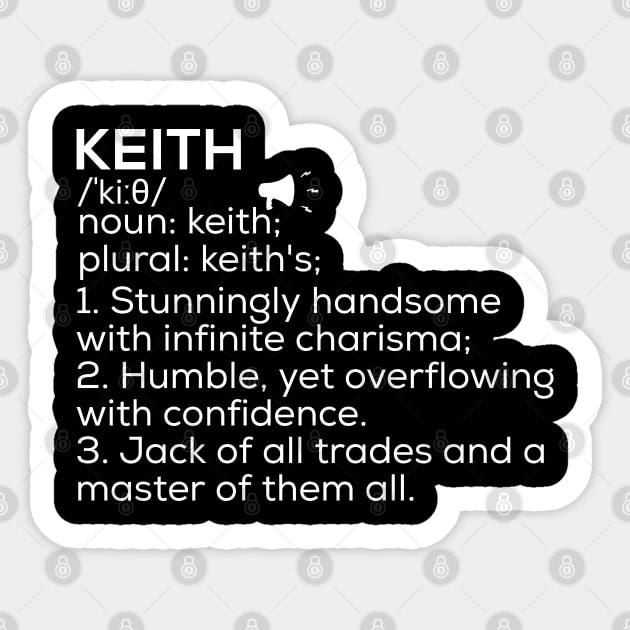Keith Name Definition Keith Meaning Keith Name Meaning Sticker by TeeLogic